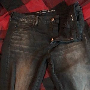 black ripped AE size 14 jegging